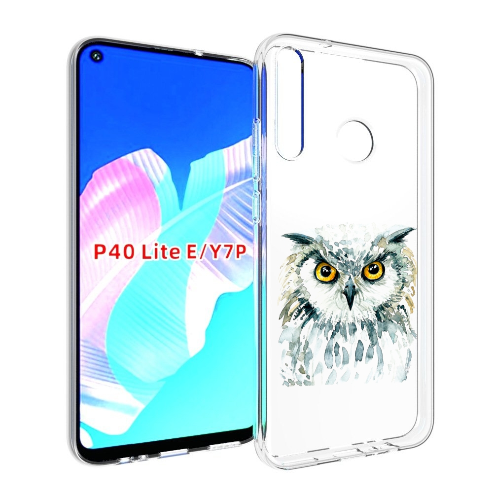 

Чехол бампер MyPads Серьезная сова для Huawei P40 Lite E., Прозрачный, Tocco