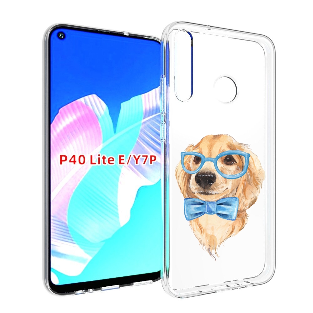 

Чехол бампер MyPads Собака интеллигент для Huawei P40 Lite E., Прозрачный, Tocco