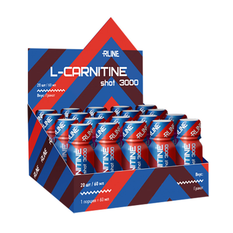 L-Carnitine Shot 3000, 20 амп, вкус: гранат