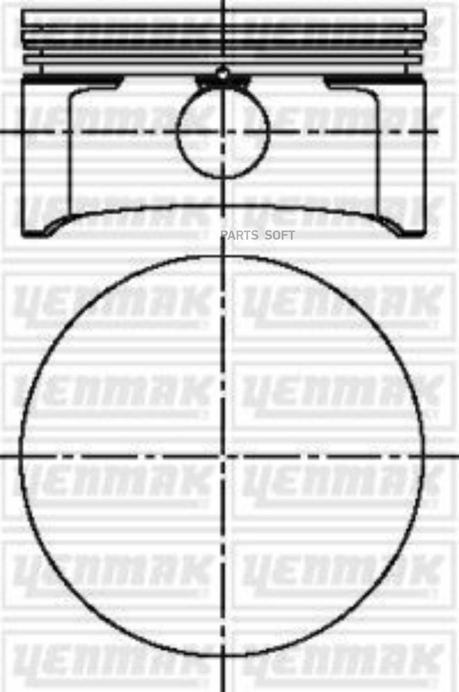 

Поршень ДВС с кольцами YENMAK 31-04219-000 Opel Vectra 1.8 16V X18XE 1.2x1.2x2
