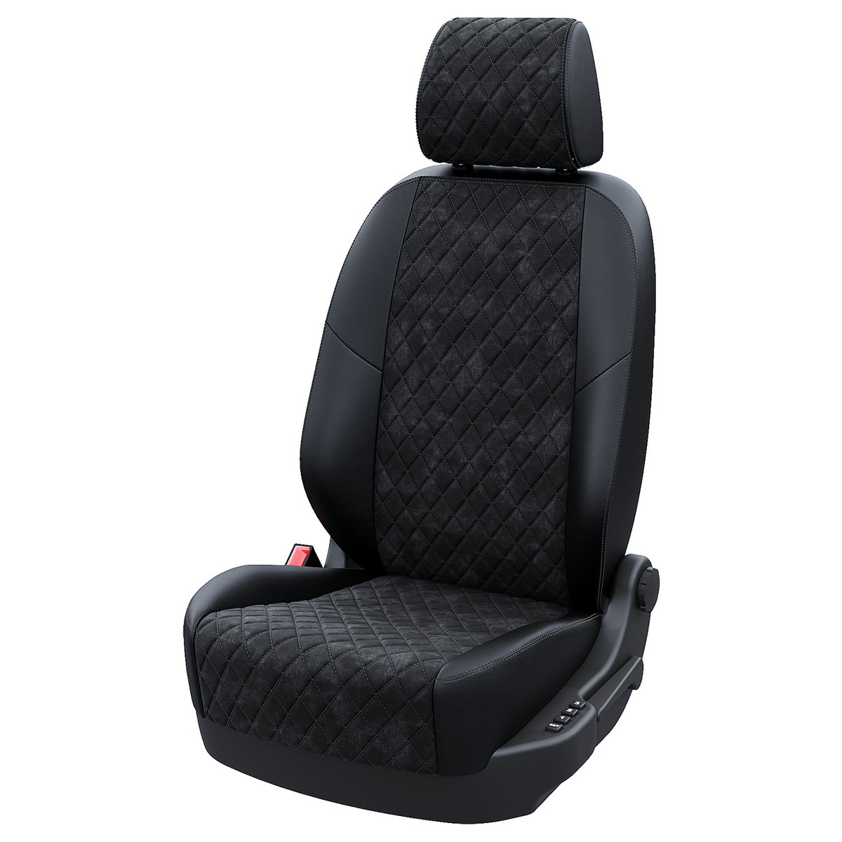 

Чехлы на сиденья Автодруг для Renault Duster 2010-2015 A1376DS2042 Алькантара ромб Черный, A1376