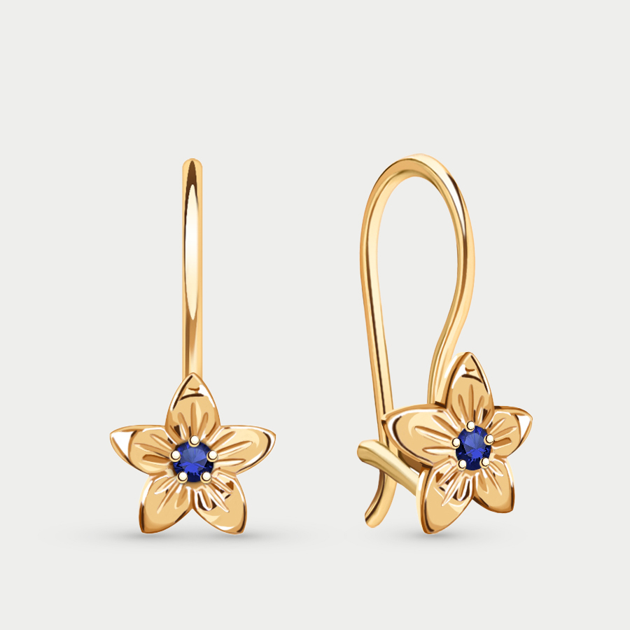 Серьги из золота с фианитом GOLD CENTER 20126с3