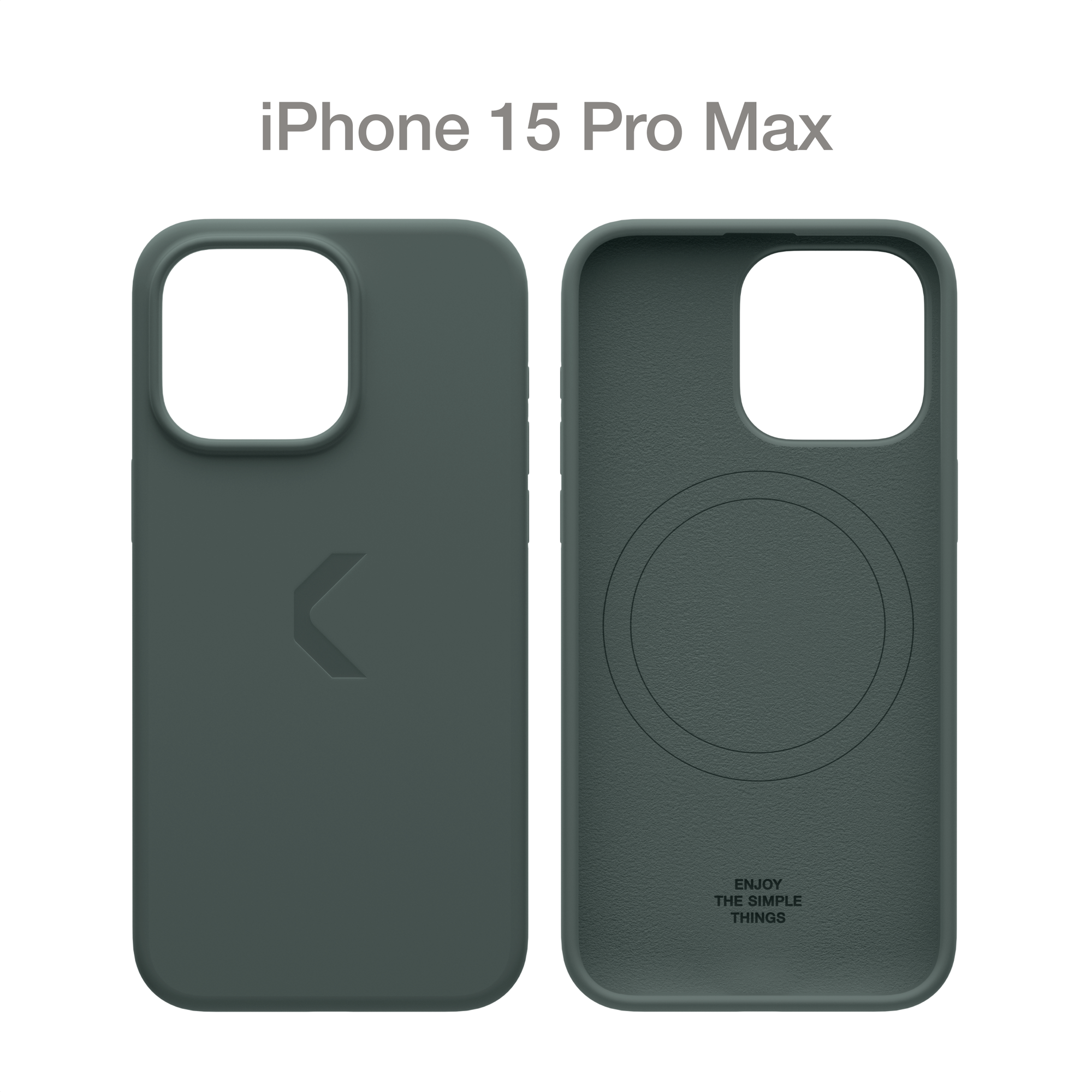 Защитный чехол Commo для iPhone 15 Pro Max с поддержкой беспроводной зарядки, Dark Grey