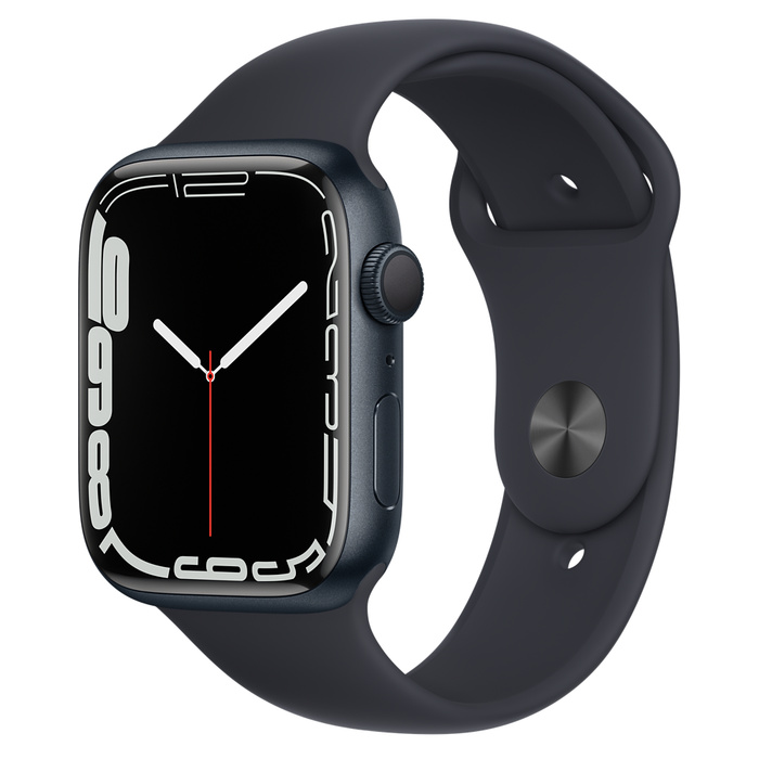 фото Смарт-часы apple watch series 7 (45mm) midnight aluminium case with midnight sport band