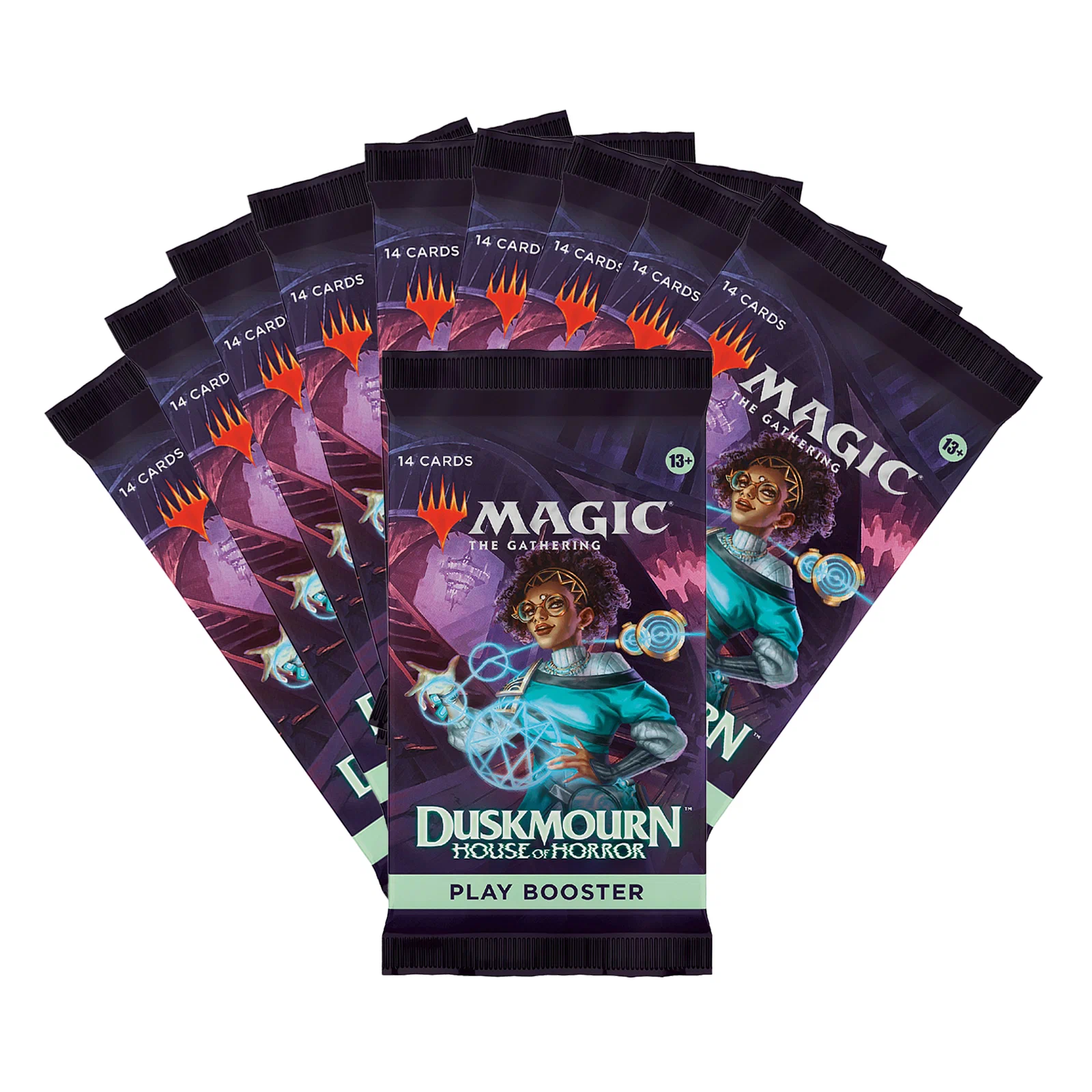 

Настольная игра Magic The Gathering: 10 play-бустеров MTG издания Duskmourn англ, MTG