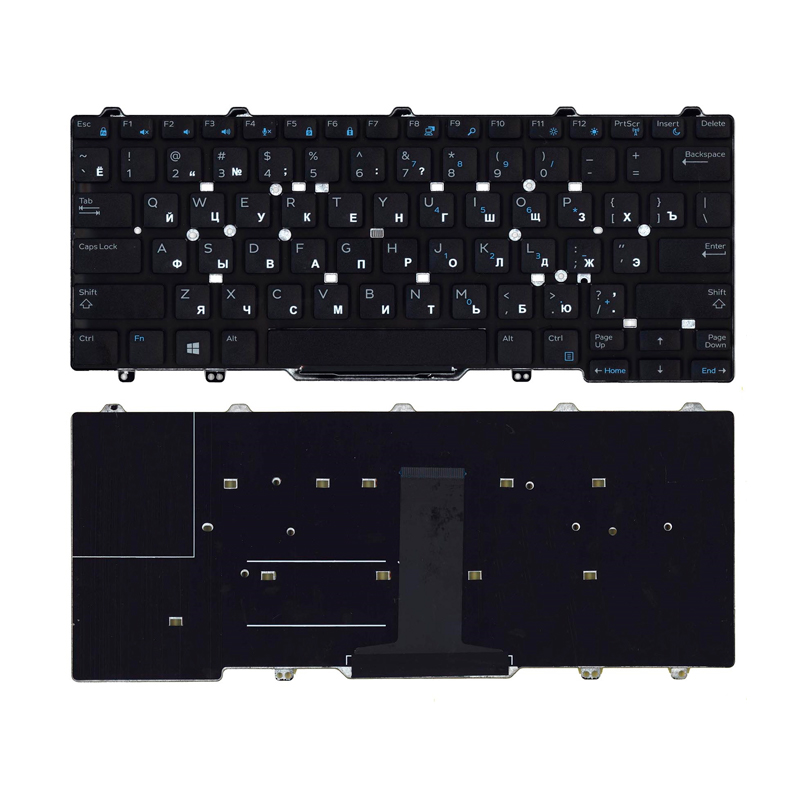 

Клавиатура для ноутбука Dell Latitude E5470 E7470 черная без рамки и указателя