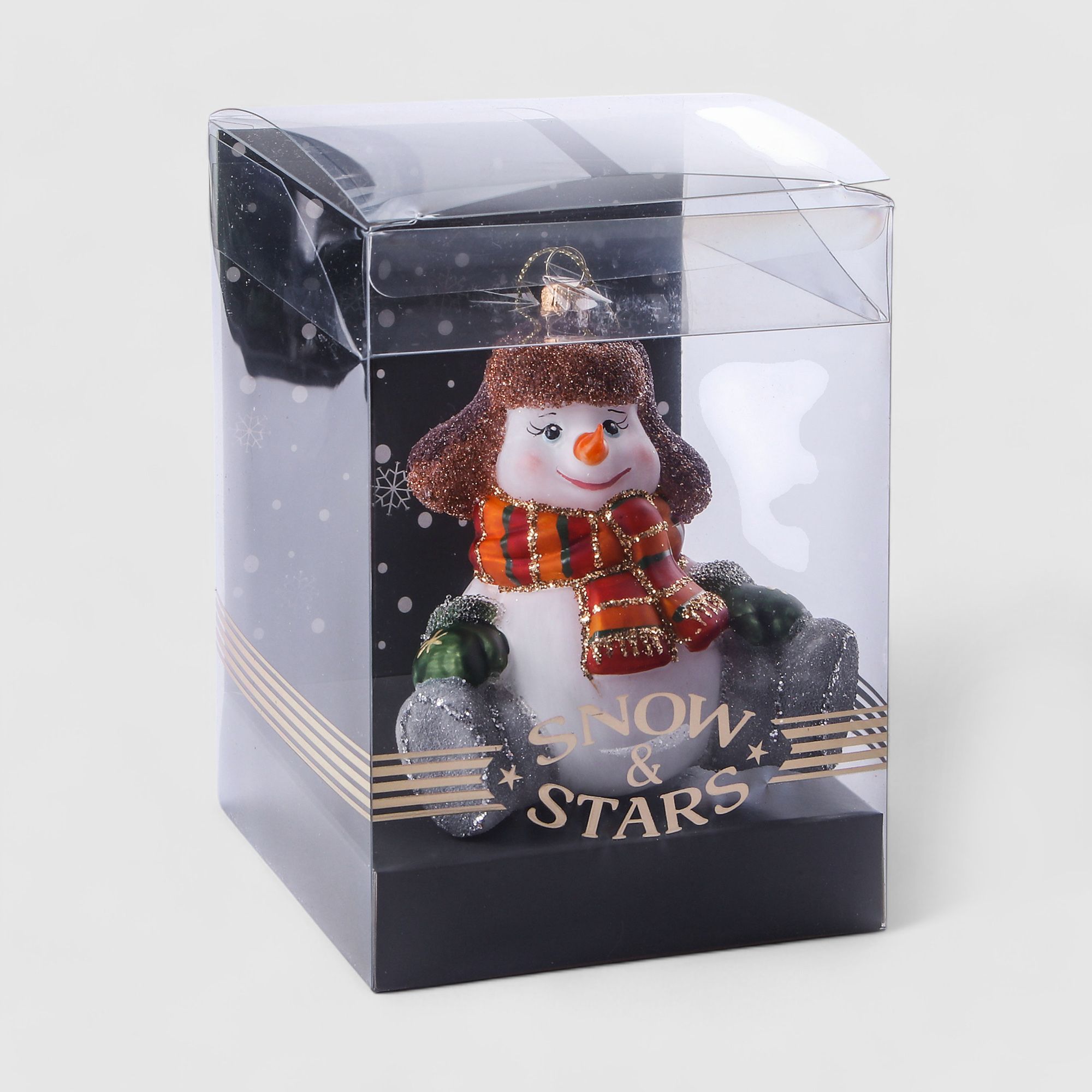 

Елочная игрушка Snow & Stars Снеговик в шарфе 11 х 10 х 6 см