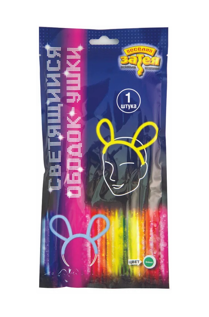 

Ободок Веселая Затея с ушками светящийся в ассортименте