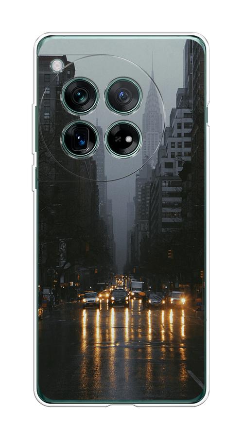 

Чехол на OnePlus 12 "Дождливый Нью Йорк", Черный;серый, 154450-1