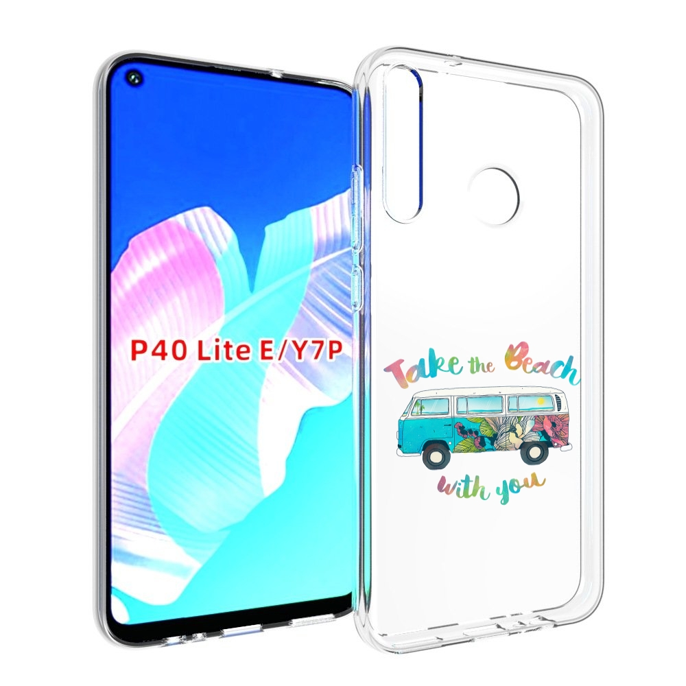 

Чехол бампер MyPads Хиппи автобус для Huawei P40 Lite E., Прозрачный, Tocco
