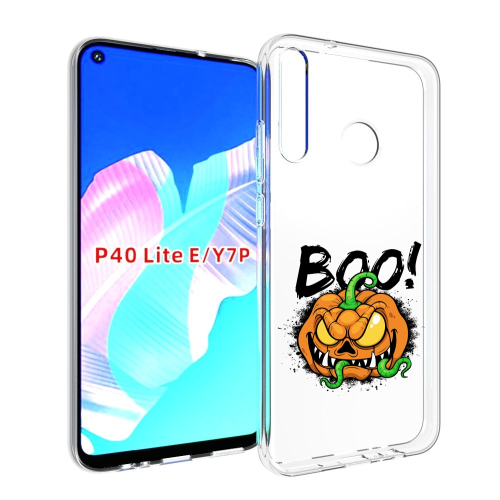 

Чехол бампер MyPads Хэллоуин бу для Huawei P40 Lite E., Прозрачный, Tocco