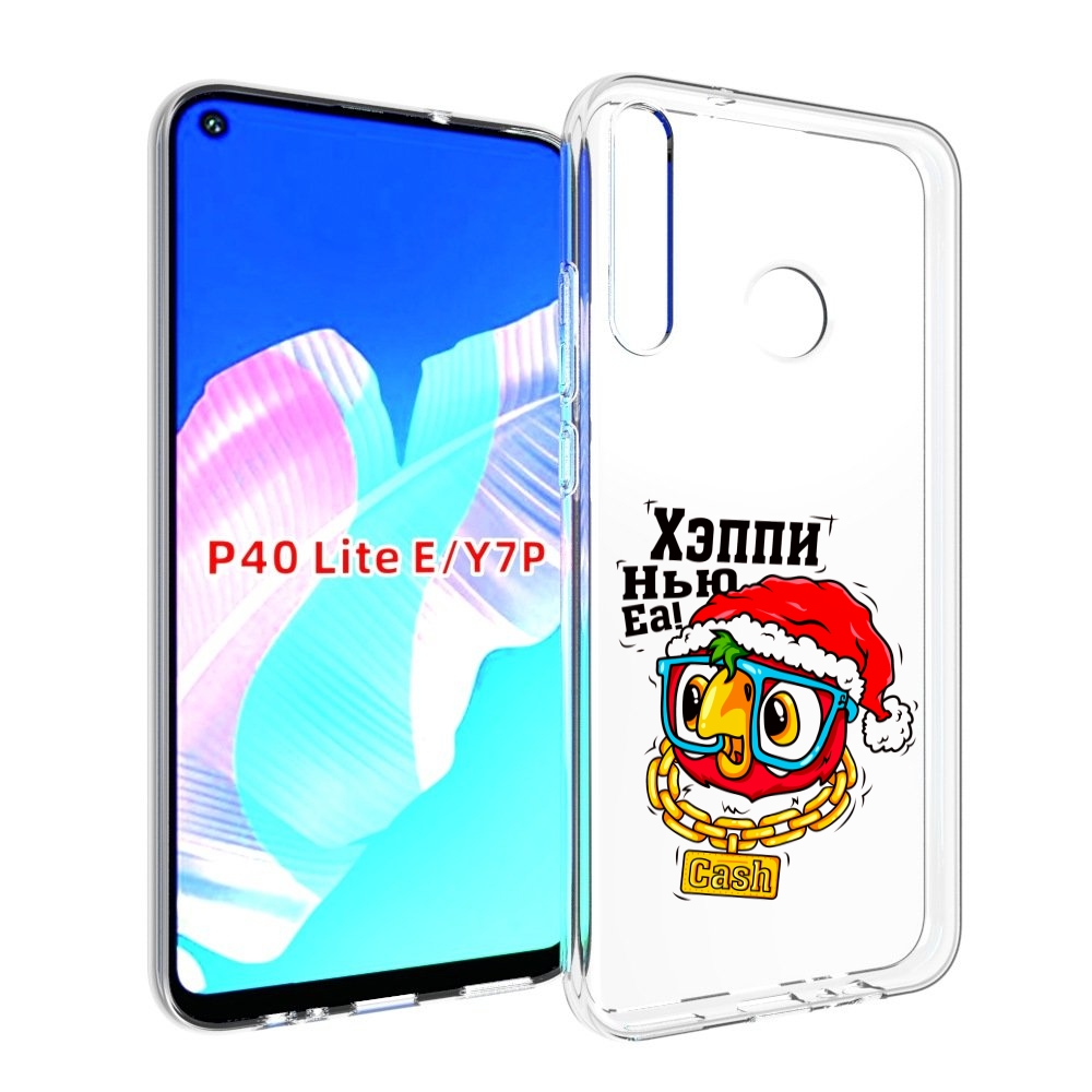 

Чехол бампер MyPads Хэппи нью еа для Huawei P40 Lite E., Прозрачный, Tocco