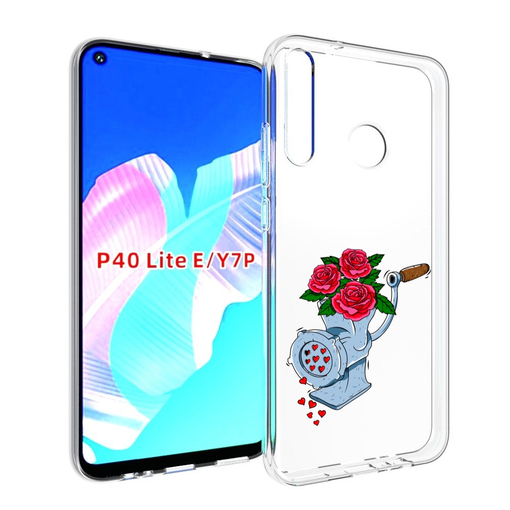 

Чехол бампер MyPads Цветочные сердца для Huawei P40 Lite E., Прозрачный, Tocco