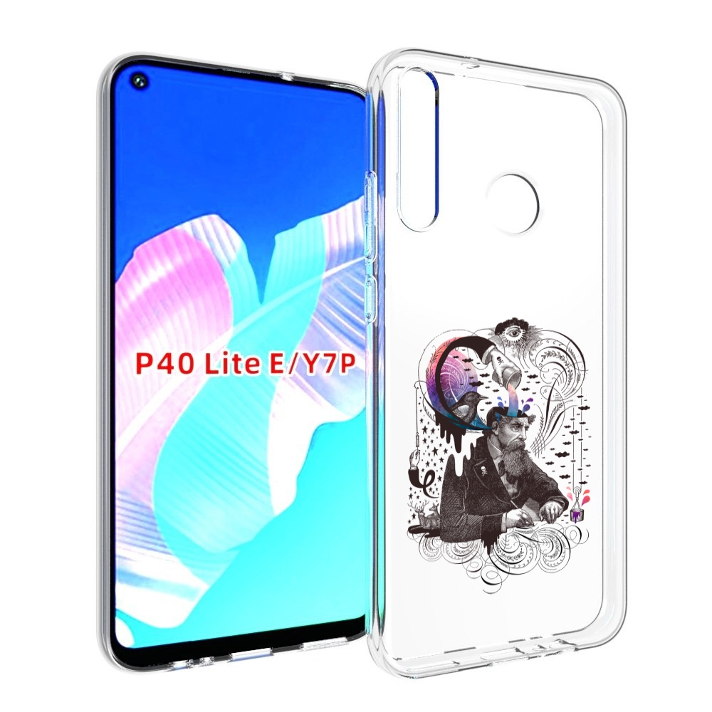 Чехол бампер MyPads абстракция думающий мужчина для Huawei P40 L