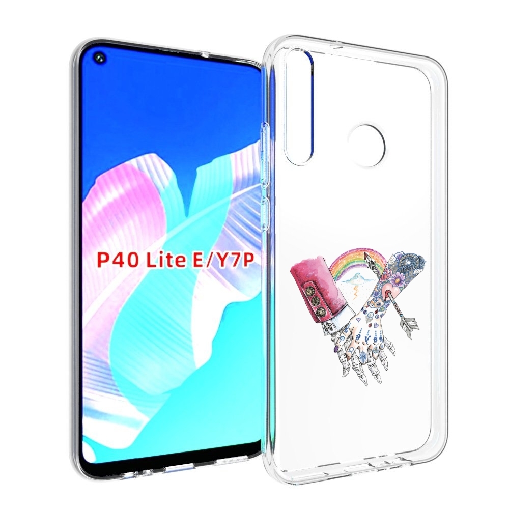 

Чехол бампер MyPads абстракция руки в татуировках для Huawei P40, Прозрачный, Tocco
