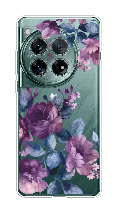 

Чехол на OnePlus 12 "Purple Blossoms", Синий;фиолетовый, 154450-1