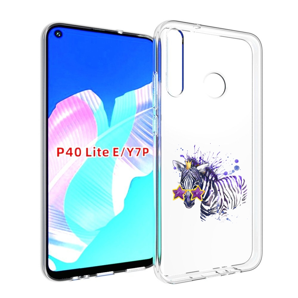 

Чехол бампер MyPads акварельная зебра для Huawei P40 Lite E., Прозрачный, Tocco