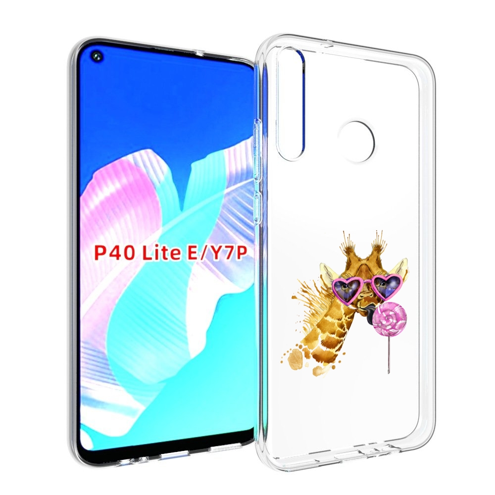 

Чехол бампер MyPads акварельный жираф для Huawei P40 Lite E., Прозрачный, Tocco