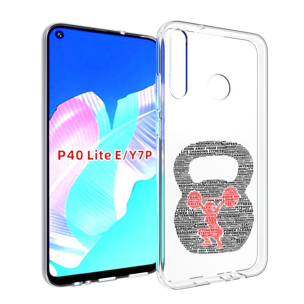 

Чехол бампер MyPads бодибилдинг гиря из слов для Huawei P40 Lite, Прозрачный, Tocco