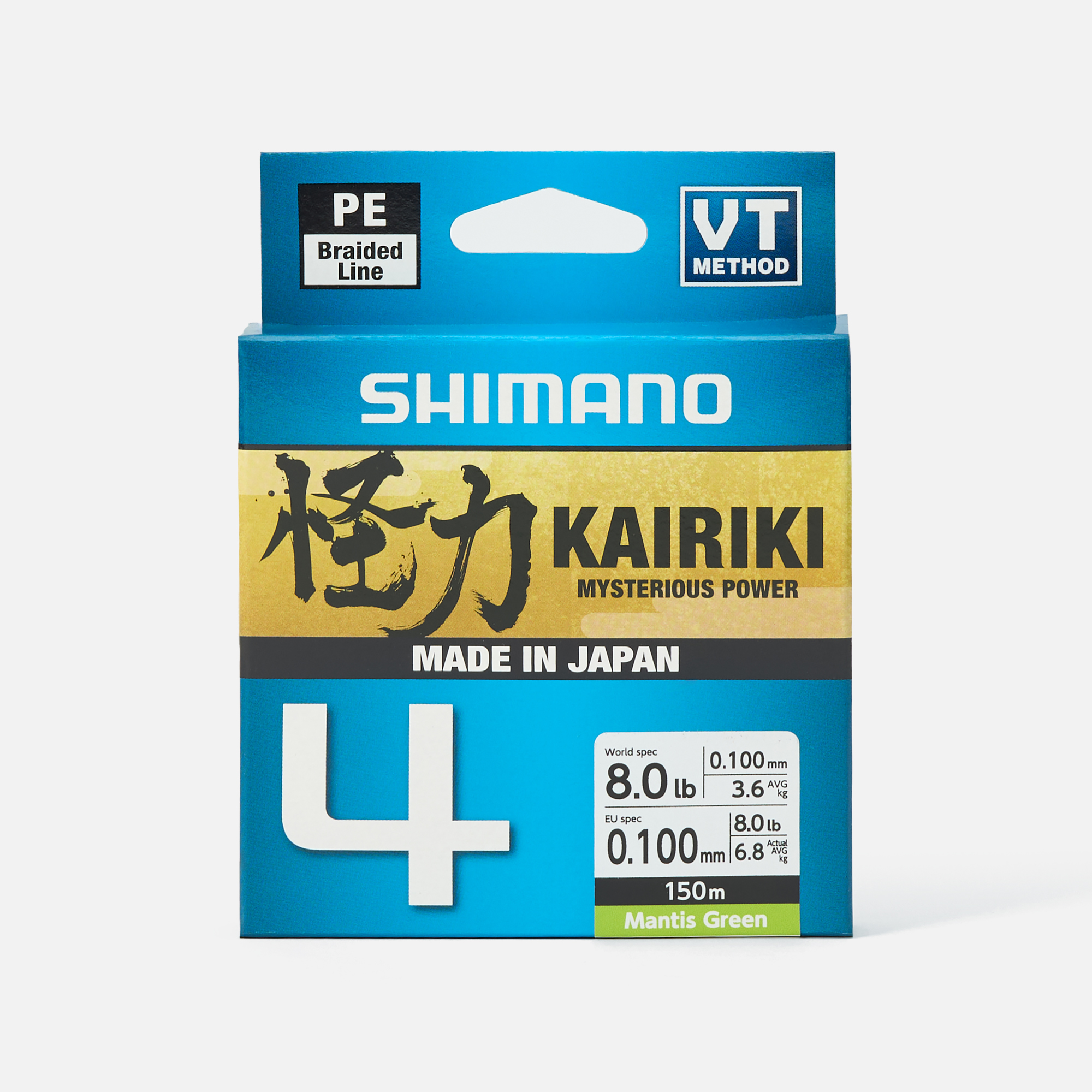 Леска Shimano Kairiki 4, 150м, зеленая