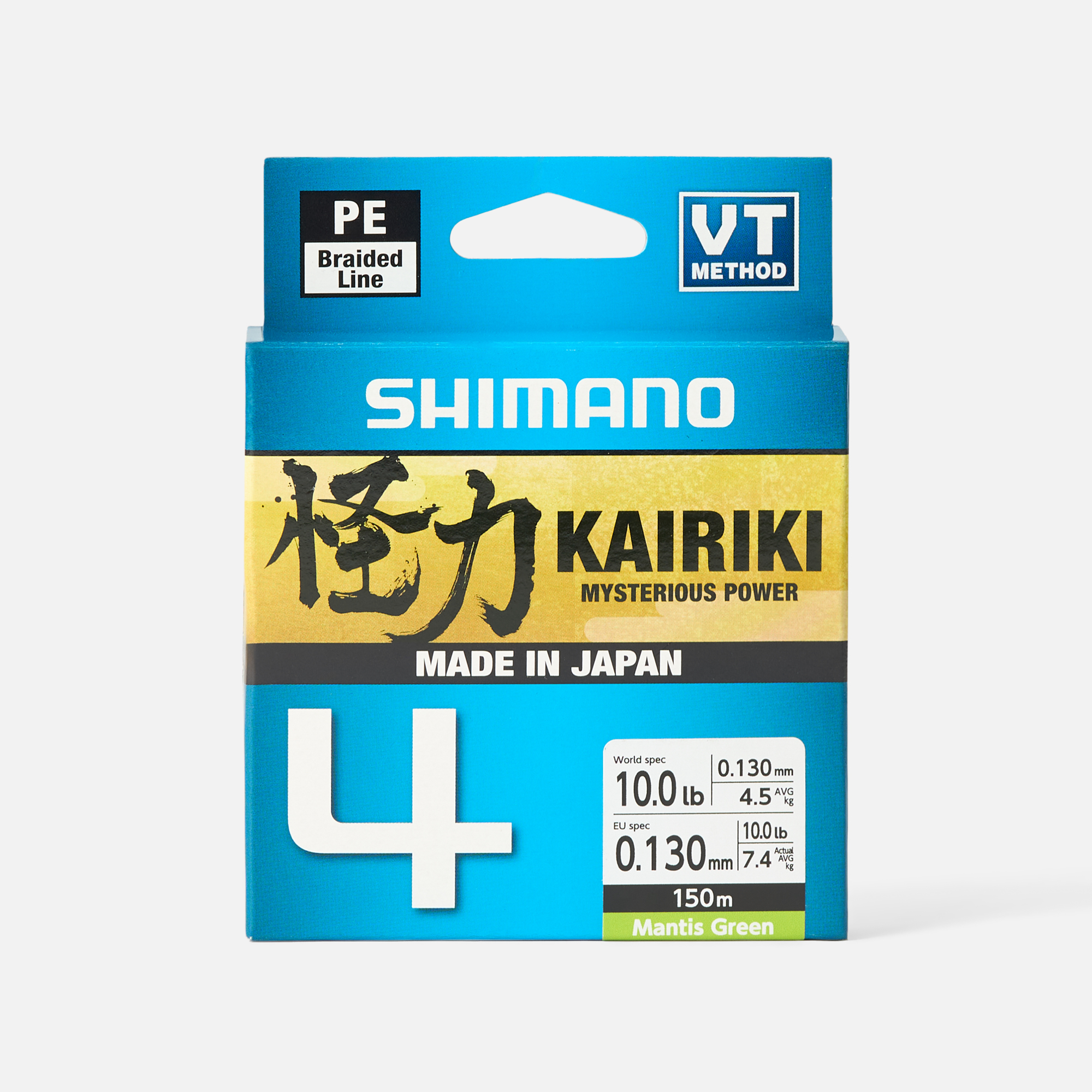 Леска Shimano Kairiki 4, 150м, зеленая