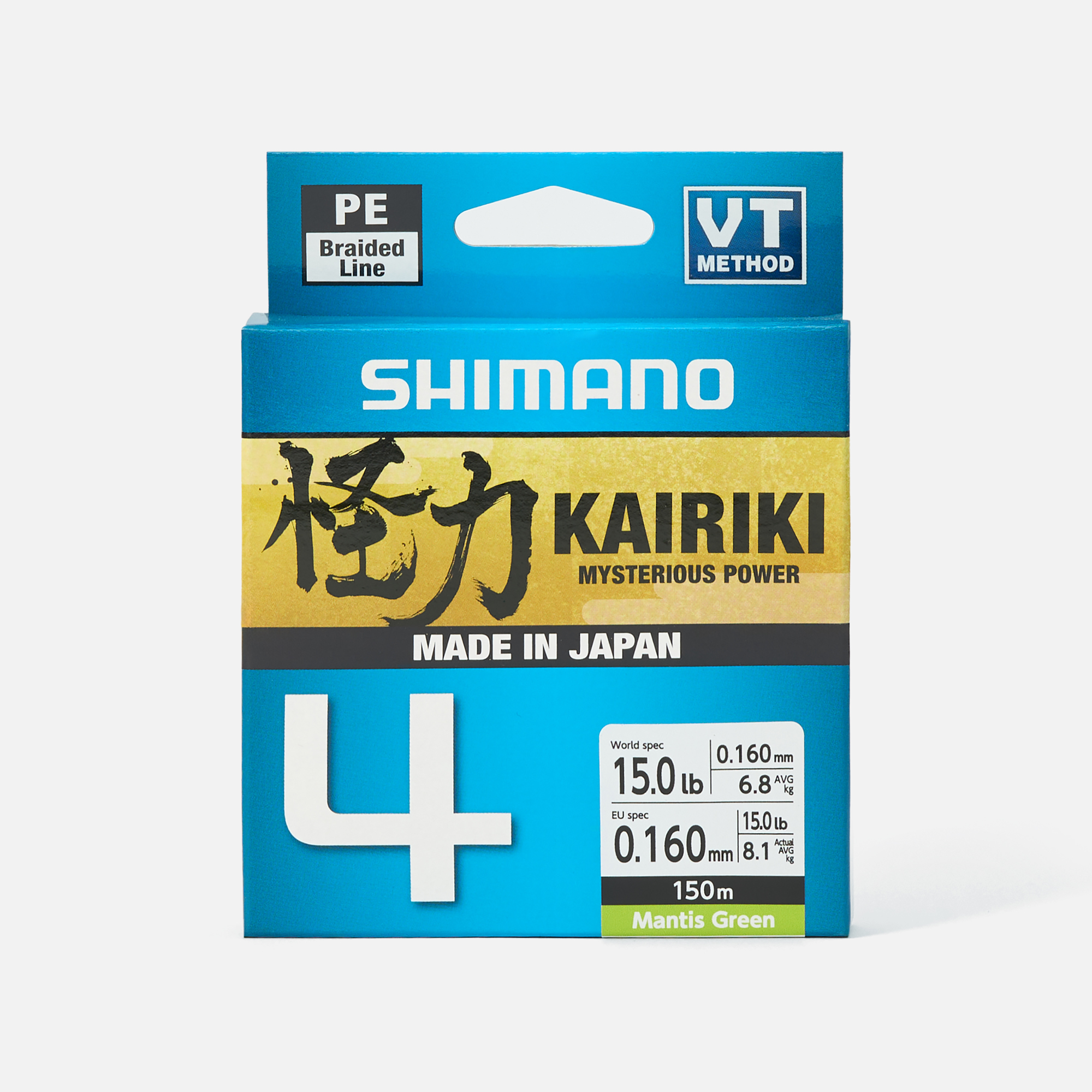 Леска Shimano Kairiki 4, 150м, зеленая