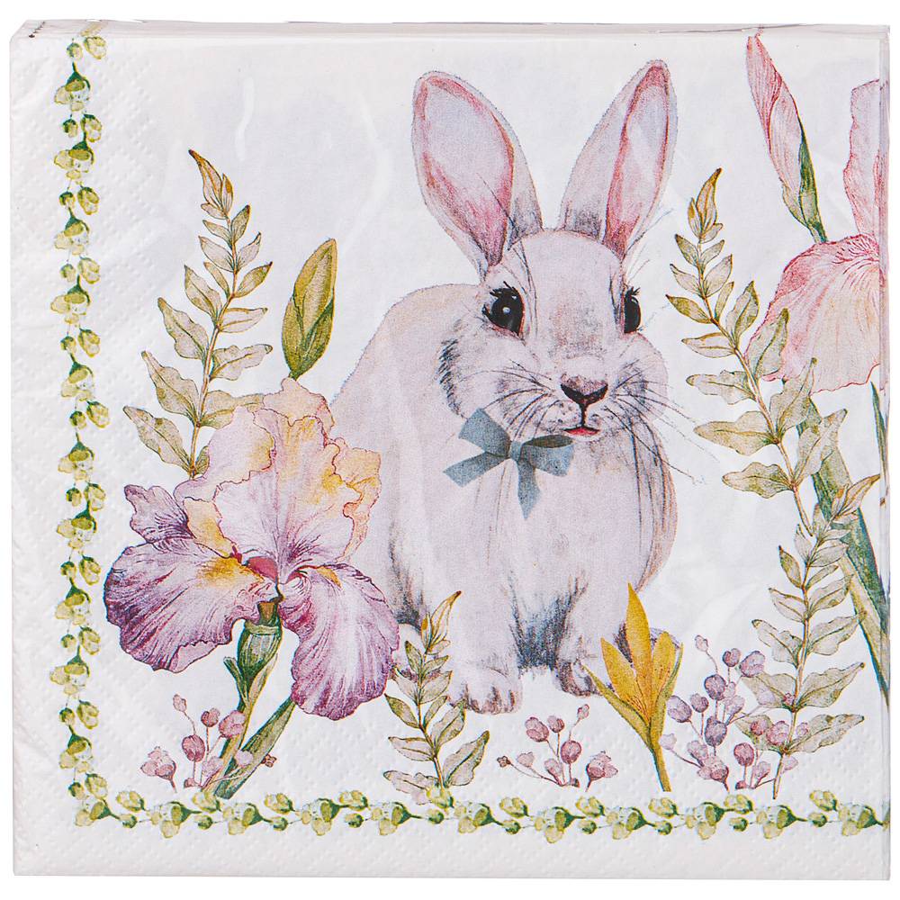 Салфетки бумажные Lefard Ирисы 33х33 см, 3 слоя, 20 шт