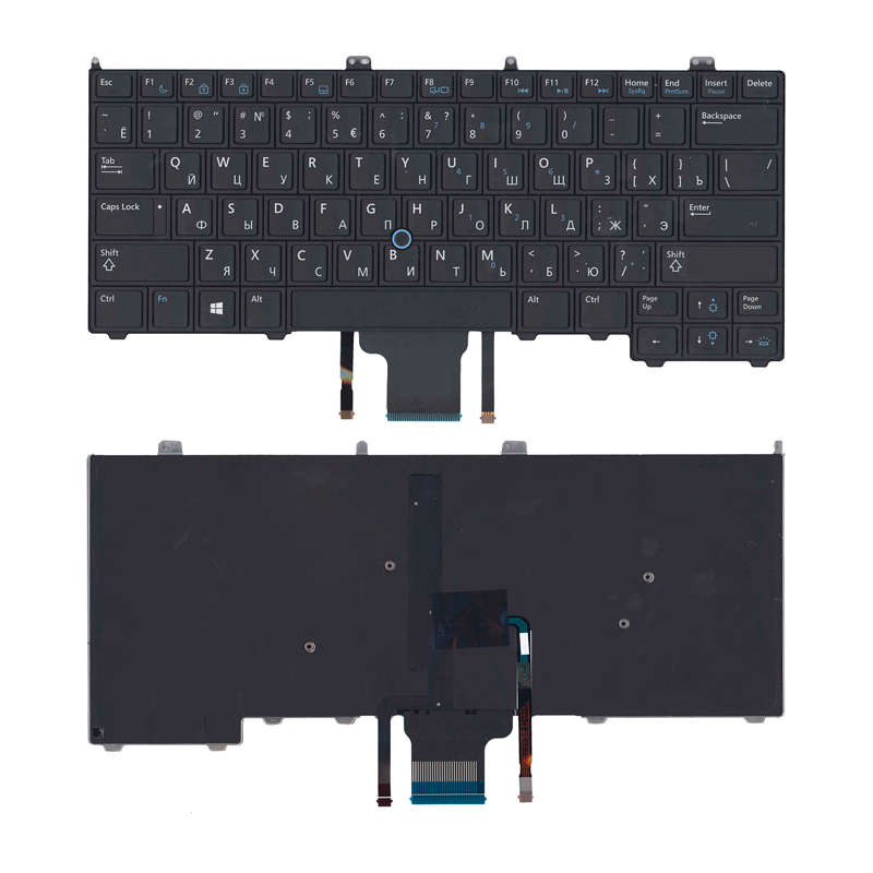 

Клавиатура для ноутбука Dell Latitude E7440 E7420 черная с подсветкой и указателем
