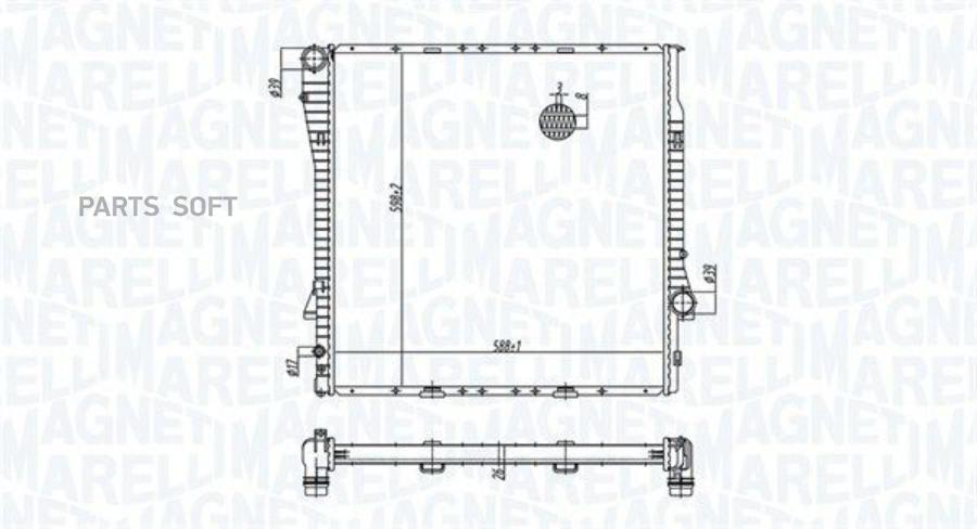 

MAGNETI MARELLI Радиатор 590x595