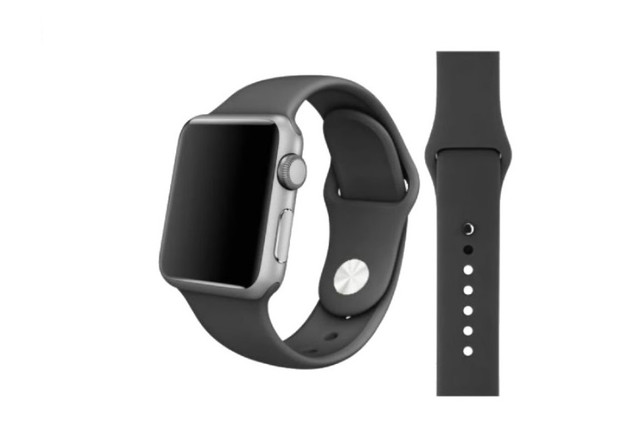 Комплект ремешоков для Apple Watch 42-44 mm черный голубой зеленый