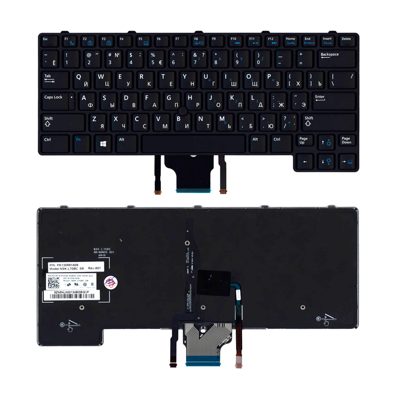 

Клавиатура для ноутбука Dell E6430U черная с указателем с подсветкой