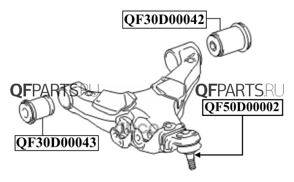 

Cайлентблок QUATTRO FRENI QF30D00043