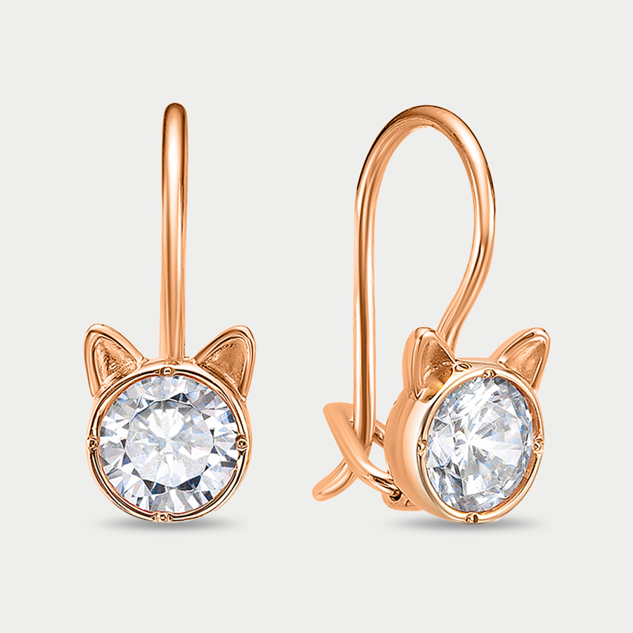 Серьги из золота с фианитом GOLD CENTER 1202347