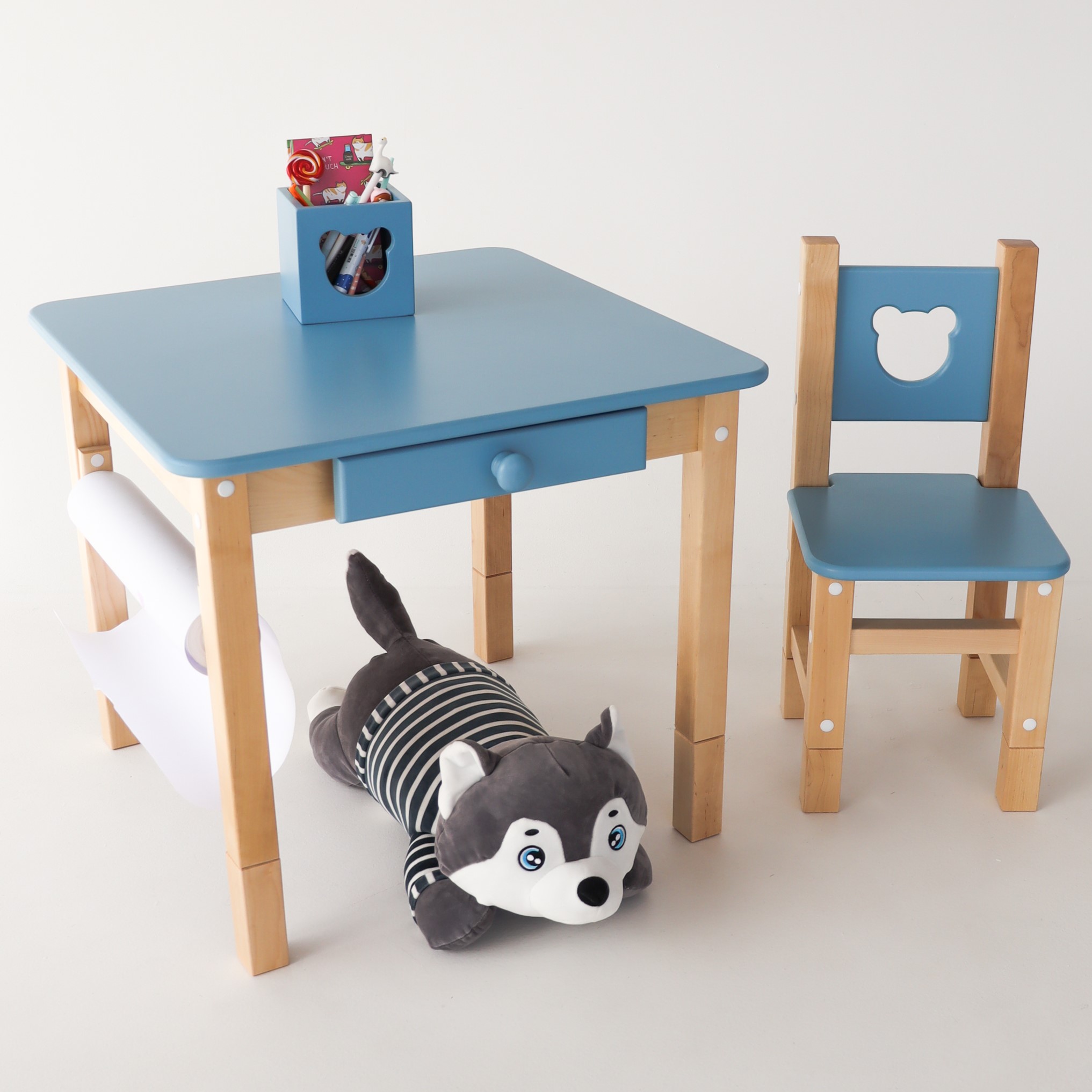 Комплект детской мебели растущий стол и стул Simba ForestBlueRast