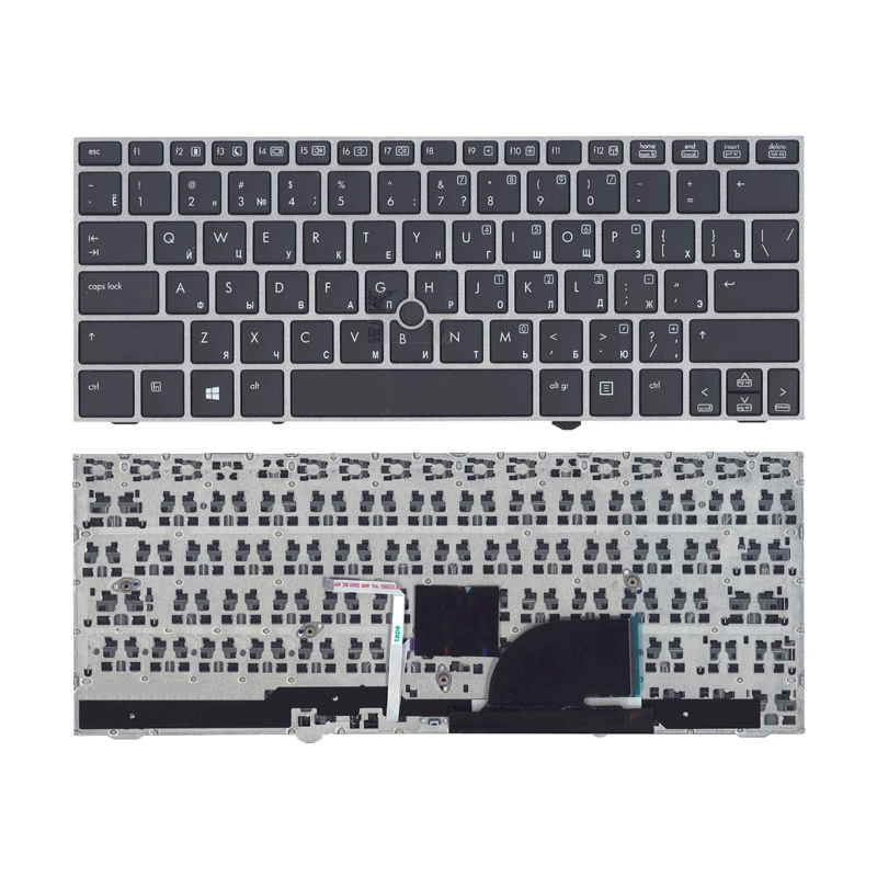 

Клавиатура для ноутбука HP Elitebook 2170P черная серая рамка