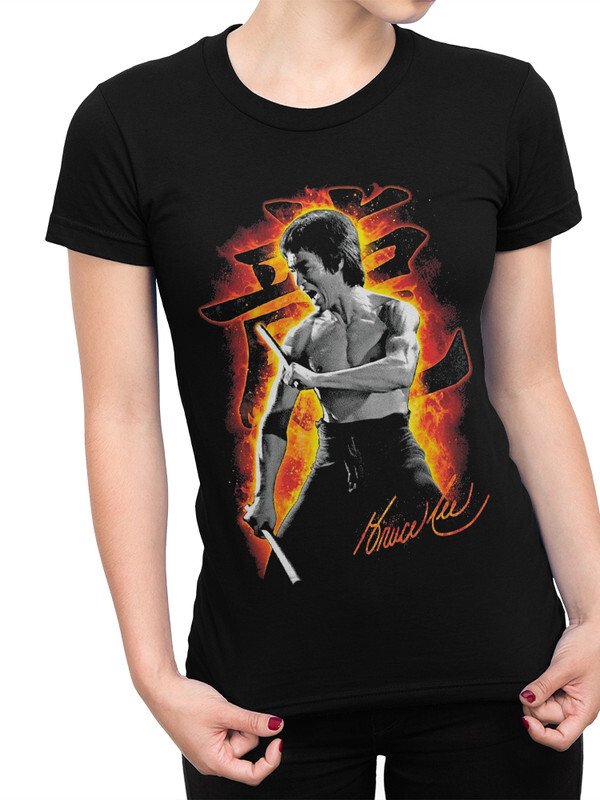 

Футболка женская Dream Shirts Брюс Ли черная 3XL, Брюс Ли