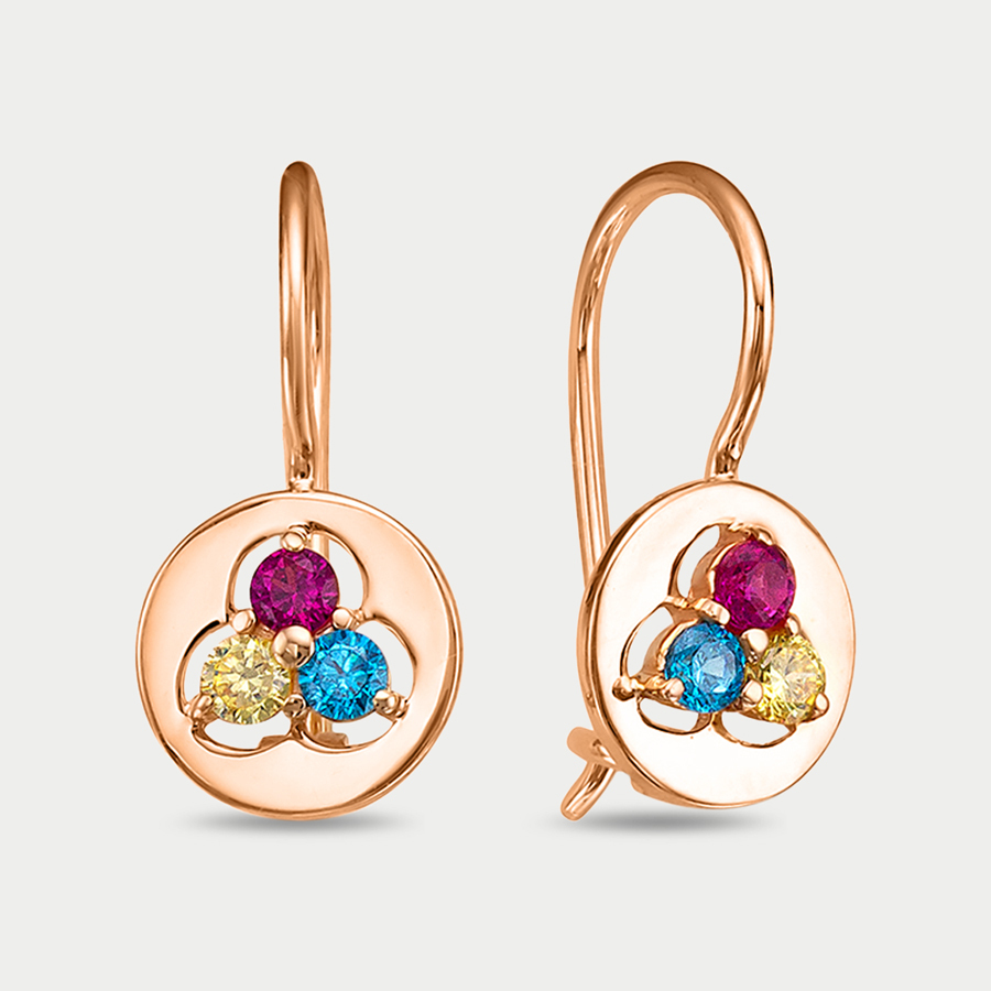 Серьги из золота с фианитом GOLD CENTER 1204908