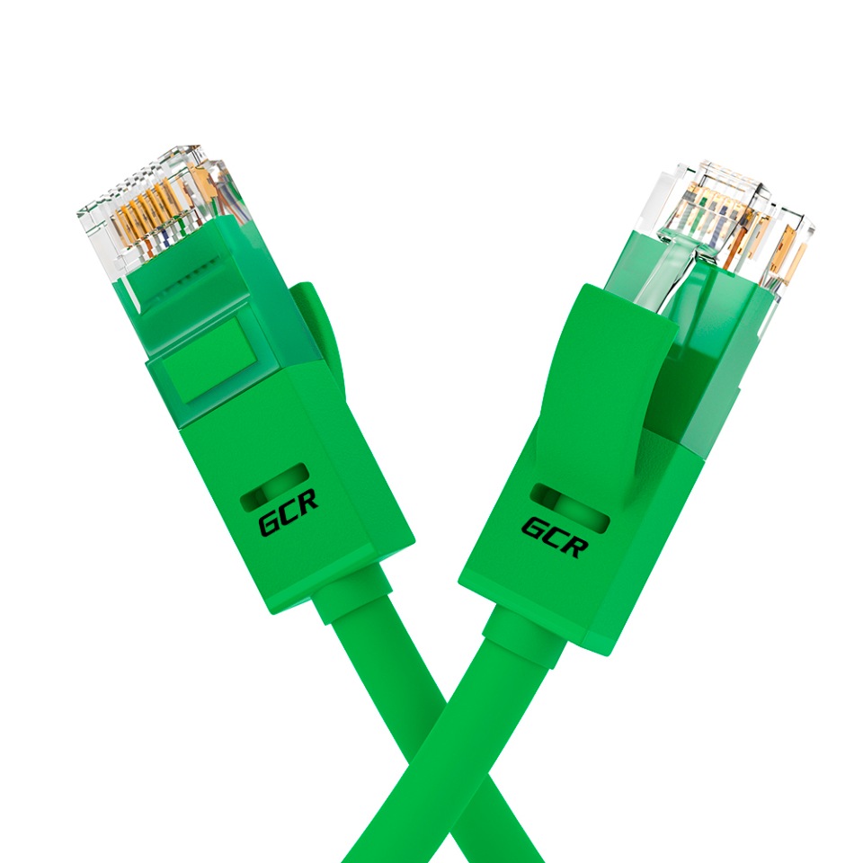 фото Кабель gcr rj45-rj45 0,3м m-m green (gcr-lnc05-0.3m)