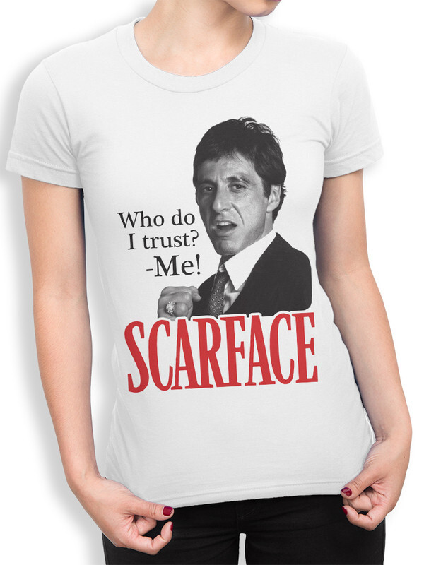 фото Футболка женская dream shirts лицо со шрамом - scarface белая 3xl