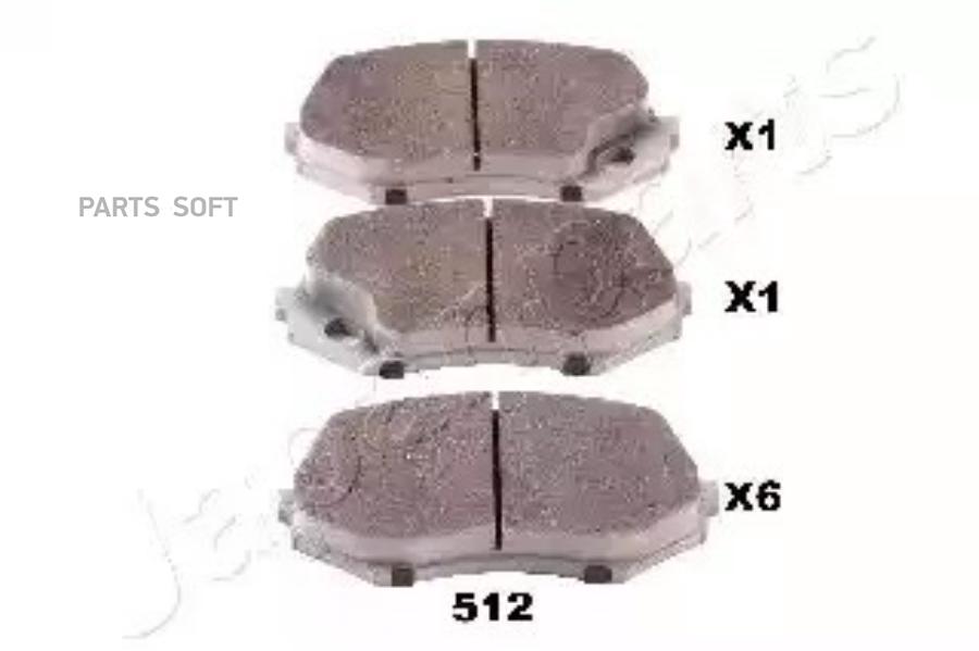 

Тормозные колодки Japanparts PA512AF