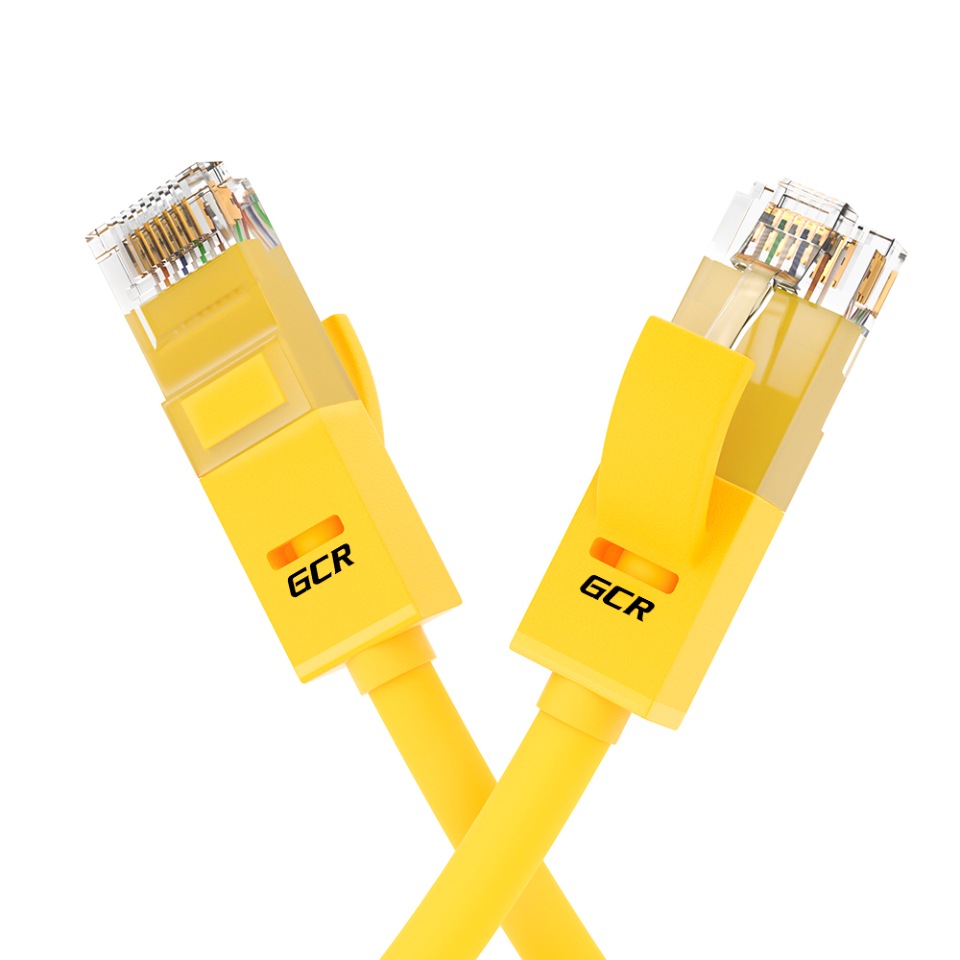 фото Кабель gcr rj45-rj45 3м m-m yellow (gcr-lnc02-3.0m)