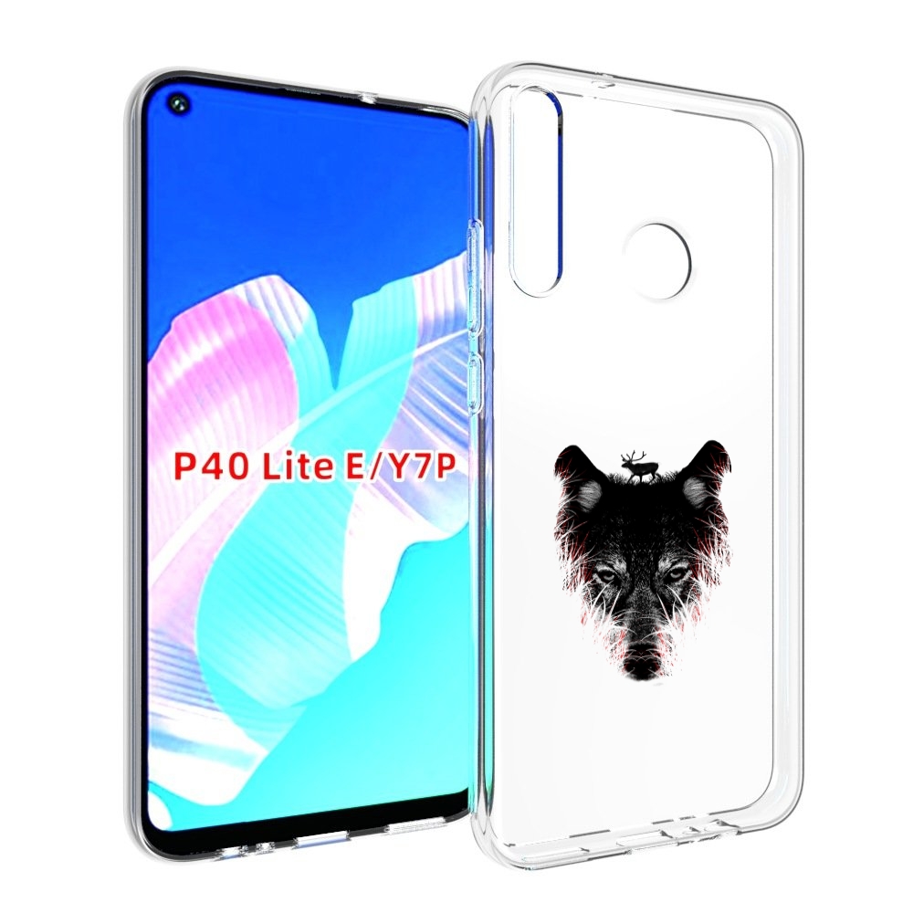 

Чехол бампер MyPads волк в траве для Huawei P40 Lite E., Прозрачный, Tocco