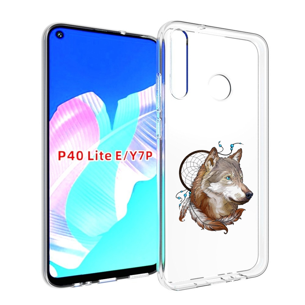 

Чехол бампер MyPads волк и ловец снов для Huawei P40 Lite E., Прозрачный, Tocco