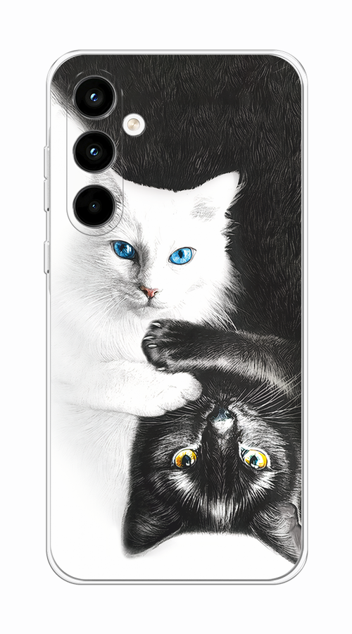 

Чехол на Samsung Galaxy A35 5G "Коты Инь-Янь", Черный;белый;голубой, 2109350-1