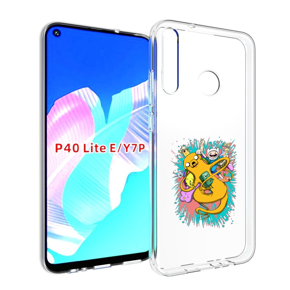 

Чехол бампер MyPads время приключений рисунок для Huawei P40 Lit, Прозрачный, Tocco