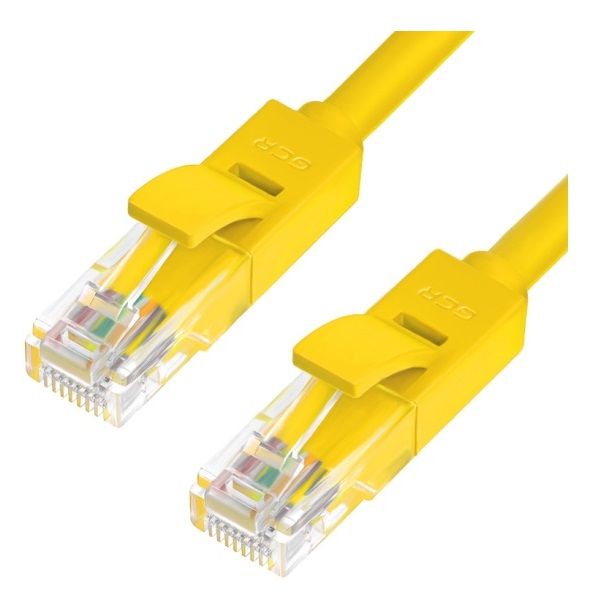 фото Кабель gcr rj45-rj45 0,3м m-m yellow (gcr-lnc02-0.3m)