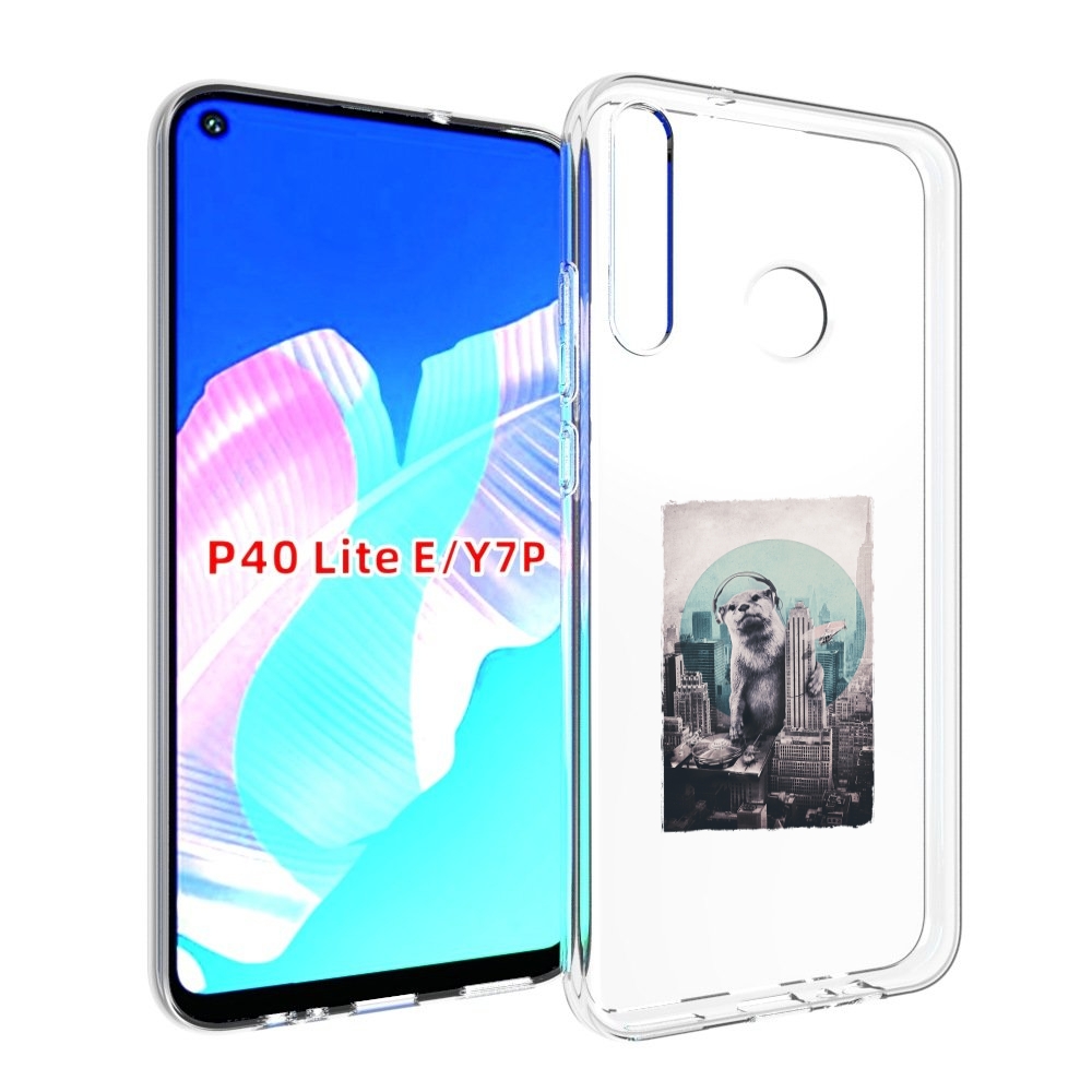 

Чехол бампер MyPads выдра в городе для Huawei P40 Lite E., Прозрачный, Tocco