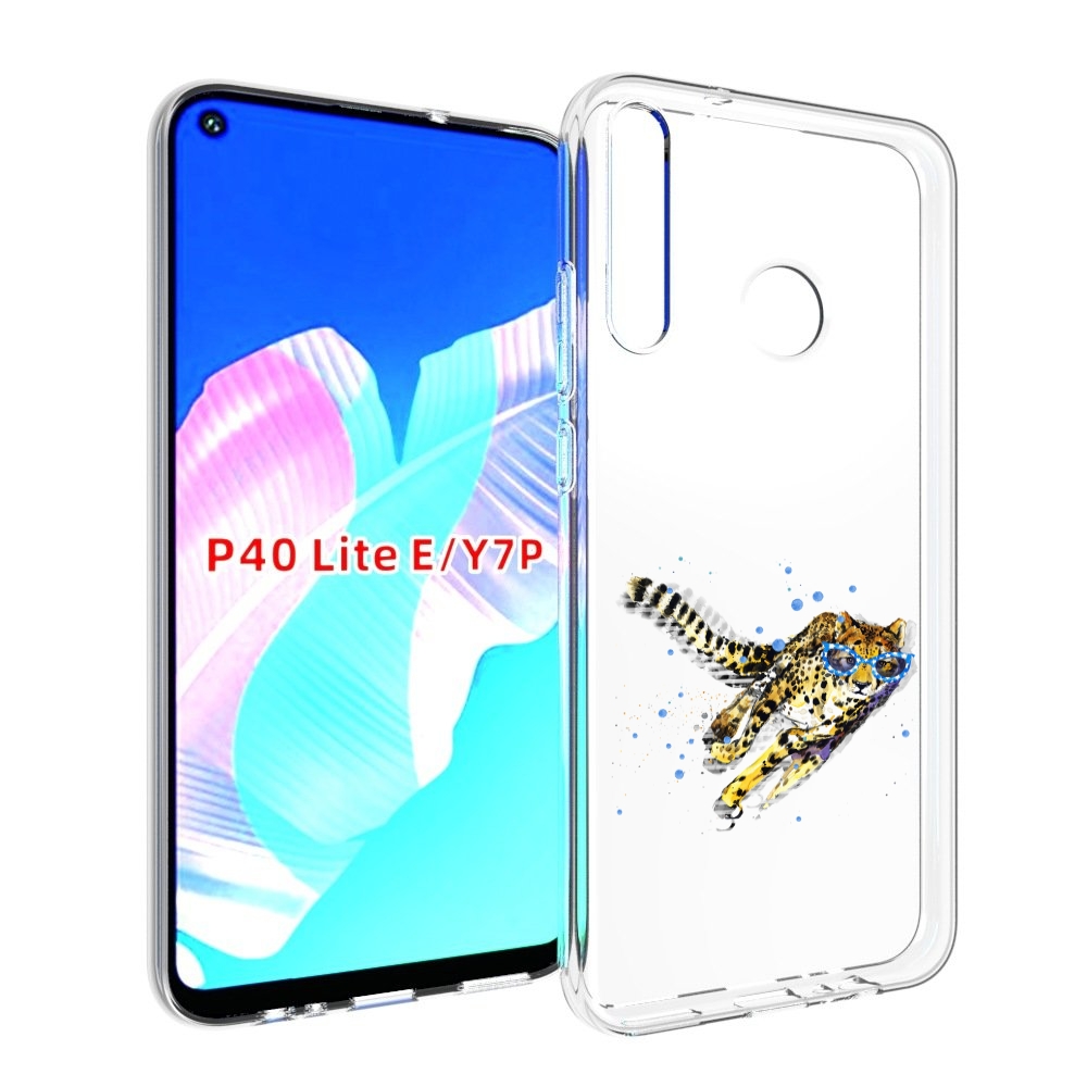 

Чехол бампер MyPads гепард в очках для Huawei P40 Lite E., Прозрачный, Tocco