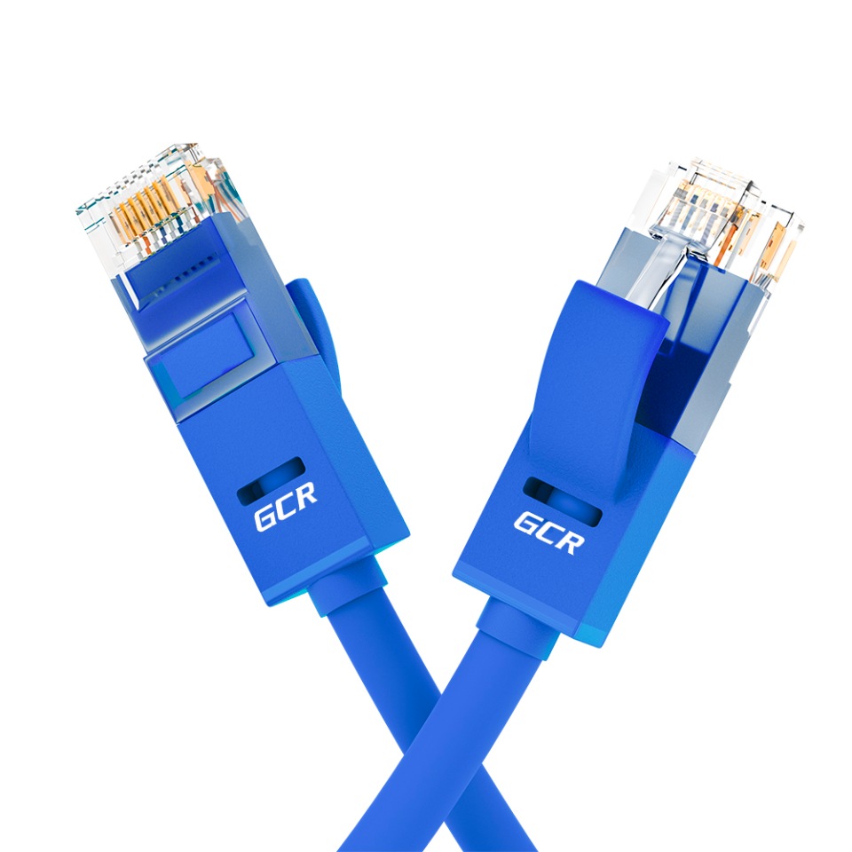 фото Кабель gcr rj45-rj45 0,3м m-m blue (gcr-lnc01-0.3m)