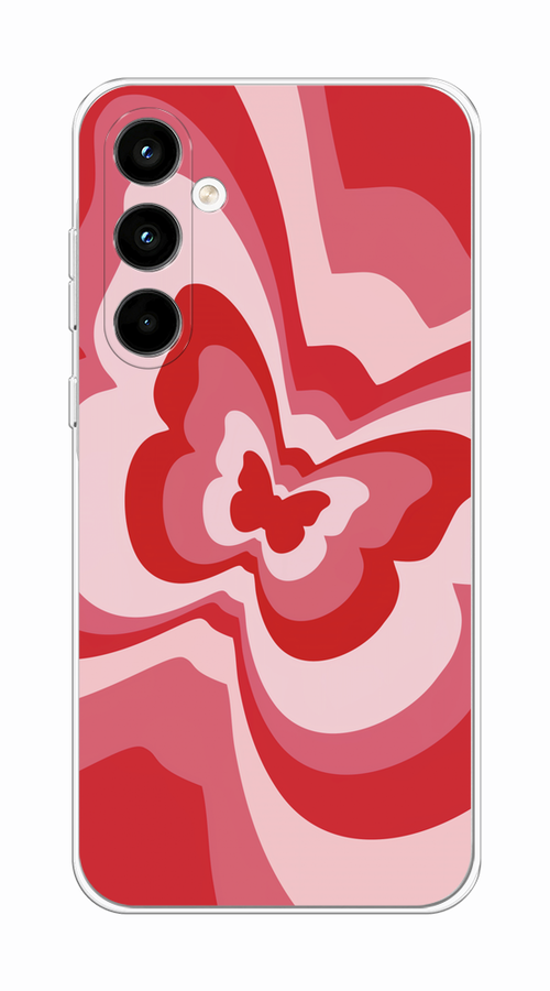 

Чехол на Samsung Galaxy A35 5G "Бабочка в стиле хиппи", Красный;розовый, 2109350-1